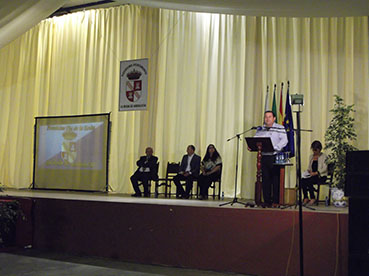 Fidel Romero, durante su intervención en la gala