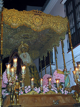 Virgen de la Esperanza de la Vera Cruz, años 90. Foto: Remedios Camero.