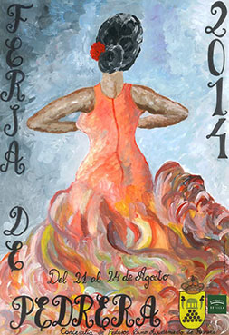 Cartel anunciador de la feria 2014, obra de Paqui Jiménez Gómez