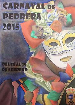 Cartel anunciador del carnaval en Pedrera este año